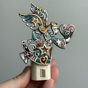 Night Light Vintage Metal Angel